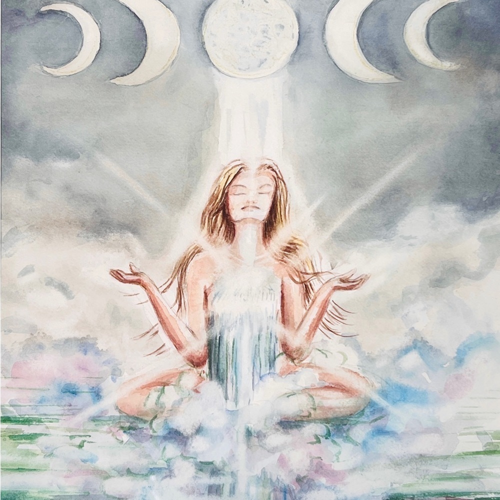Original Artwork “Divine Feminine” for card in Shakti Wisdom Oracle Deck